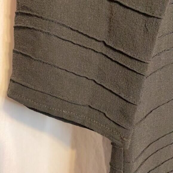 Nicole Fargo Black Label Vtg Black Dress With Textured Stripes  Sheer - Picture 3 of 7